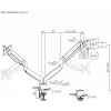 Uchwyt biurkowy ART na 2 monitory LCD 17-35''