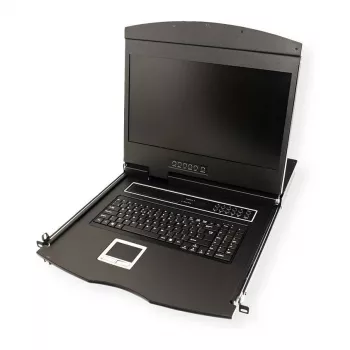 Konsola rackowa VALUE 26.99.0123, 17 cali (43,2 cm) LCD, 1280×1024, 1U, klawiatura francuska, czarna