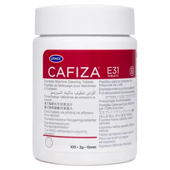Tabletka czyszcząca URNEX Cafiza E31 do ekspresów do kawy, dozownik tubowy, 100 tabletek, biały