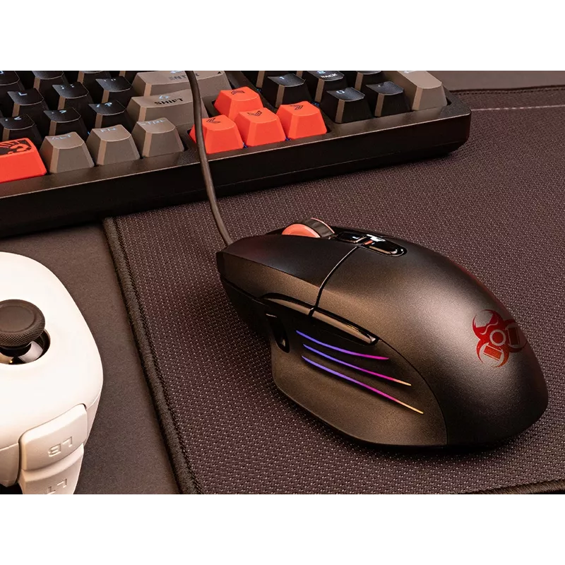 Mysz gamingowa TRACER Game Zone Odin RGB — do 16000 DPI, przewodowa, podświetlenie RGB