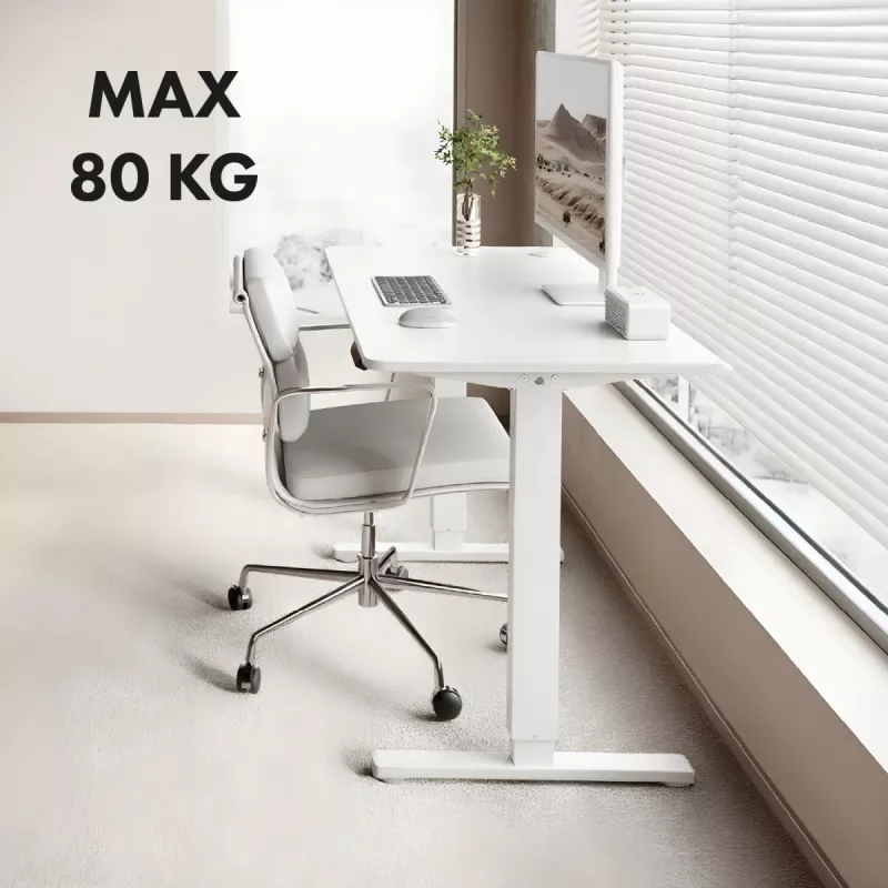 Biurko elektryczne z regulacją wysokości ergo office ER-400 W — maks. wysokość 1160 mm, maks. obciążenie 80 kg