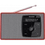 Cyfrowe radio DAB+ TECHNISAT Digitradio 2 czerwono-srebrne — przenośny odbiornik DAB+/FM, wbudowany głośnik
