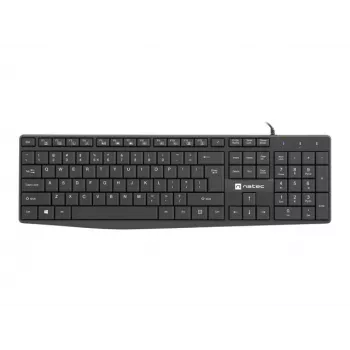 Przewodowa klawiatura pełnowymiarowa NATEC NAUTILUS NKL-1950 — USB, QWERTY US International, 105 klawiszy, czarna