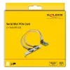DeLOCK Karta Mini PCIe pełnowymiarowa na 2 x port szeregowy RS-232 D-Sub 9-pin