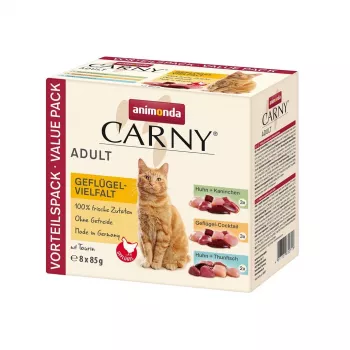 ANIMONDA Carny Adult Poultry mix - mokra karma dla kota - 8x85g