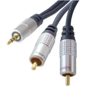shiverpeaks sp-PROFESSIONAL kabel audio 1,5 m 3,5 mm 2 x RCA niebieski - Chrom (SP30832)