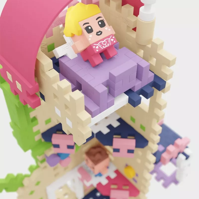 Klocki konstrukcyjne Marioinex Mini Waffle Princess Fantasy – Wieża Fantazji, 148 elementów
