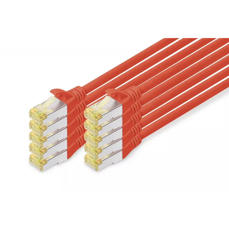 Kabel sieciowy Digitus CAT 6A S/FTP RJ-45 1 m czerwony