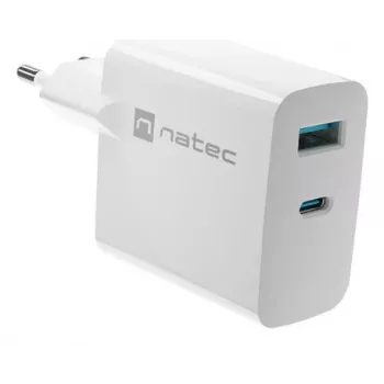 NATEC NUC-2144 Ładowarka do urządzeń mobilnych Uniwersalna Biała AC Szybkie ładowanie Wewnętrzna