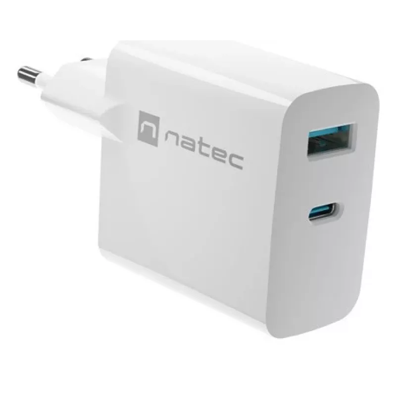 NATEC NUC-2144 Ładowarka do urządzeń mobilnych Uniwersalna Biała AC Szybkie ładowanie Wewnętrzna