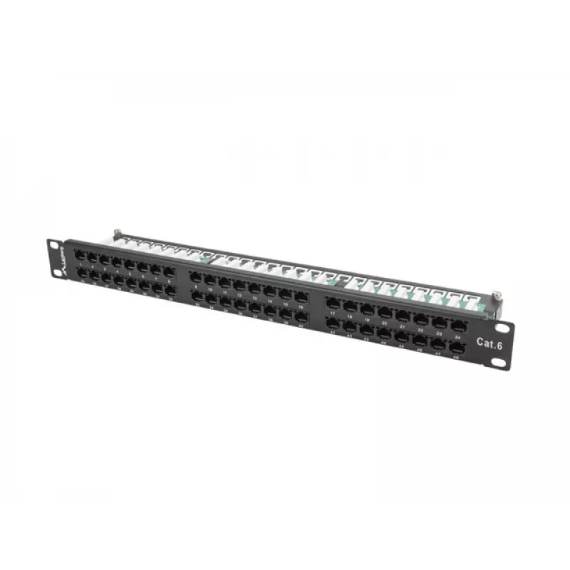 Lanberg PPU6-1048-B - Panel krosowy - 1U - 19