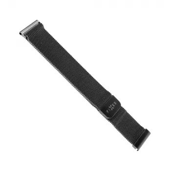 Pasek do zegarka FIXED Mesh Strap FIXMEST-18MM-BK 18 mm szybkozłączka czarny metalowa siateczka