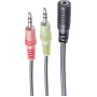 Kabel audio ShiverPeaks BS14-05040 0,15 m 2x3,5 mm męski na żeński czarny