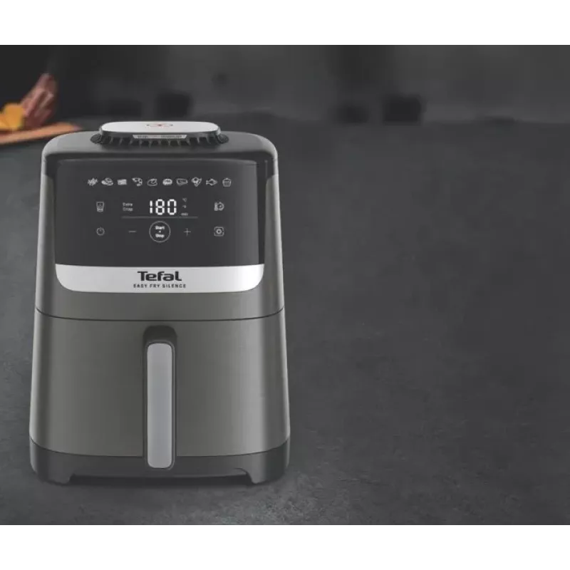 Frytownica Tefal Easy Fry Silence EY551HE0 Pojedyncza 5 L Wolnostojąca Frytownica beztłuszczowa Czarna, Szara, Stal nierdzewna