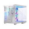PC case MODECOM Volcano Panorama Midi Tower biały — micro ATX, szkło hartowane, ARGB, USB-C, obsługa GPU 400 mm