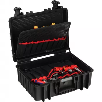 Skrzynka narzędziowa Knipex Robust23 Start Czarna Polipropylen PP 437x172x307mm