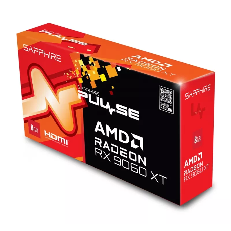 Karta graficzna Sapphire Radeon RX 9060 XT 8GB GDDR6, 128-bit, PCIe 5.0, 3320 MHz, 2x DP + HDMI