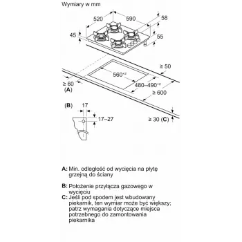 BOSCH płyta gazowa POH6B6K30