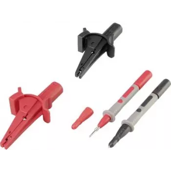 VOLTCRAFT Zestaw zacisków krokodylkowych Gniazdo 4 mm CAT III 1000 V, CAT IV 600 V 6-częściowy zestaw MSS-103 (VC-8097030)