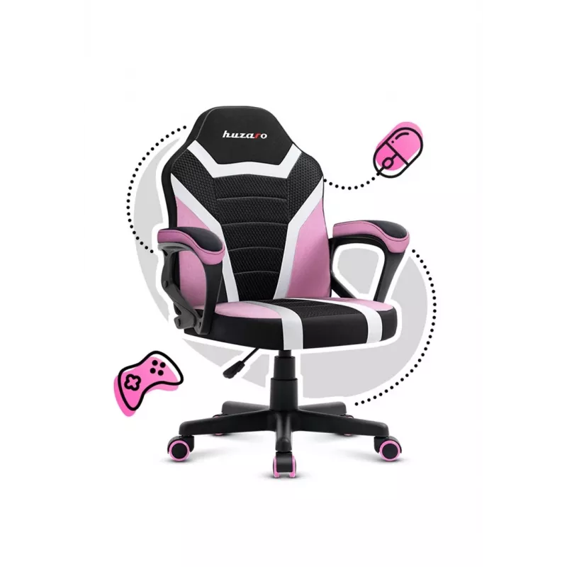 Fotel gamingowy dla dzieci Huzaro Ranger 1.0 Pink Mesh