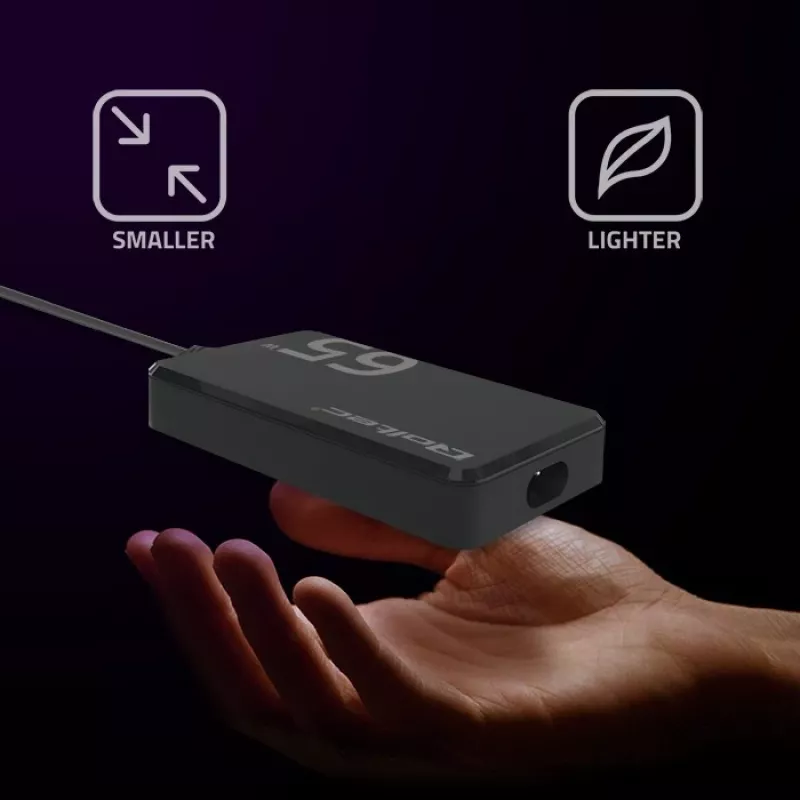QOLTEC Charger 65W GaN Super Fast cienki PD 5-20V 3.25A USB-C