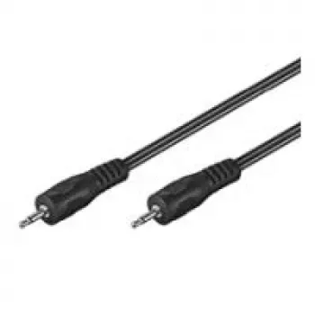 Wentronic Goobay Kabel połączeniowy jack 3,5 mm, czarny, 1,5 m – wtyk jack 3,5 mm (2-pin, mono) > wtyk jack 3,5 mm (2-pin, mono) (50460)