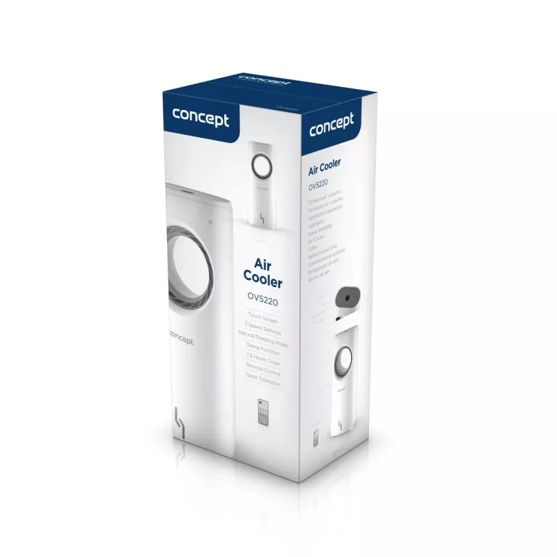 Wentylator kolumnowy Concept Solution OV5220 — biały, 80 W, sterowanie dotykowe, wysokość 805 mm