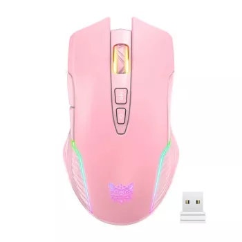 Mysz gamingowa Onikuma CW905 różowa bezprzewodowa 2.4G