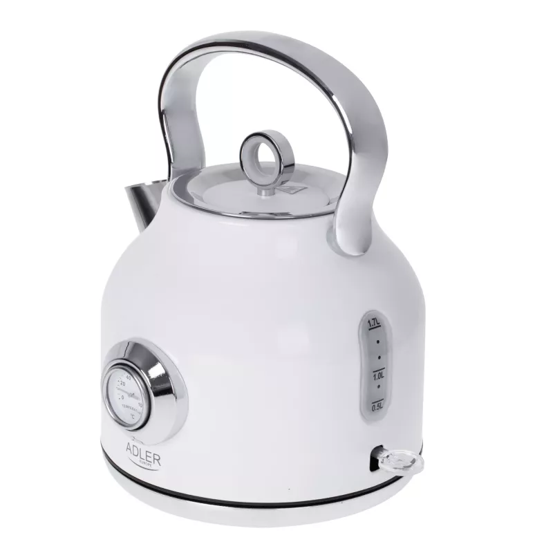 Czajnik elektryczny Adler 1,7 l 2200 W Metallic biały