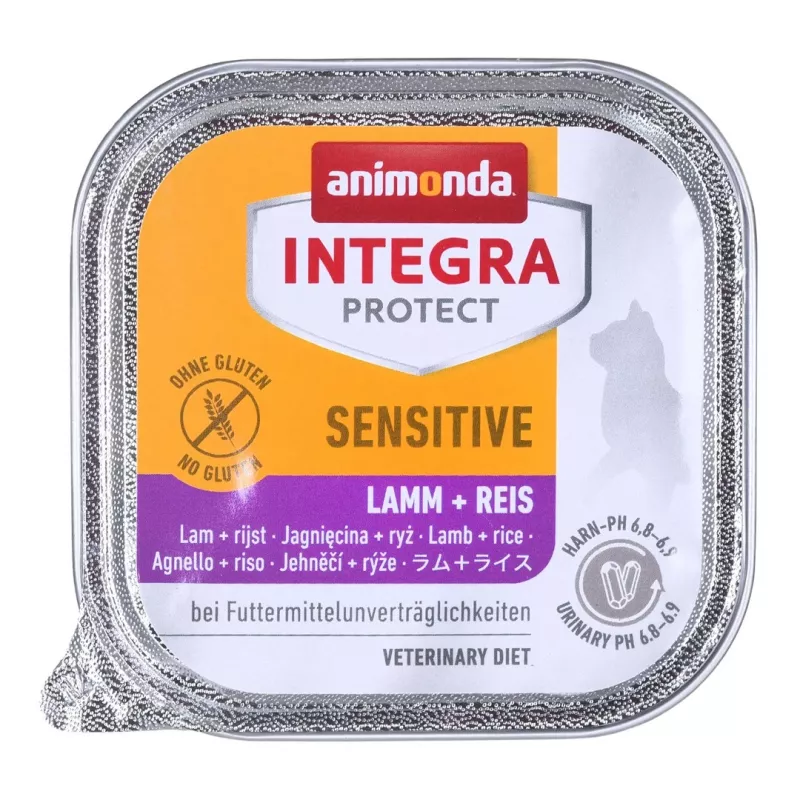 Mokra karma dla kota animonda Integra Protect Sensitive Mature Lamb & Rice 100 g, bezzbożowa, bezglutenowa, bez cukru