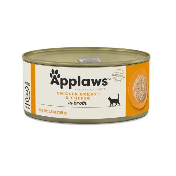 Karma mokra dla kotów dorosłych Applaws Pierś z kurczaka z serem w bulionie, 156 g, 15% białka, 2% tłuszczu, 80% wilgotności