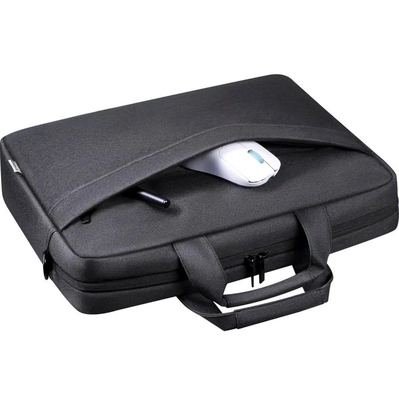 Torba na laptopa DEFENDER FIRM 26123 do laptopów 15,6 cala, poliuretan, czarna, toploader, odpinany pasek na ramię