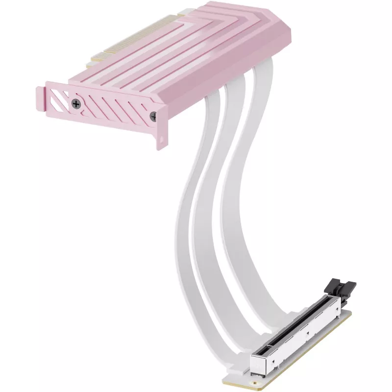 Kabel PCIe 5.0 Hyper Riser HYTE ACC-HYTE-PCIE50-SM, 20 cm, różowo-biały