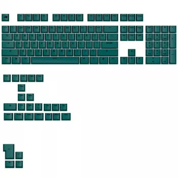 Zestaw keycapów PBT z nadrukiem sublimacyjnym GLORIOUS GPBT Basics — układ ANSI, kolor TGRN