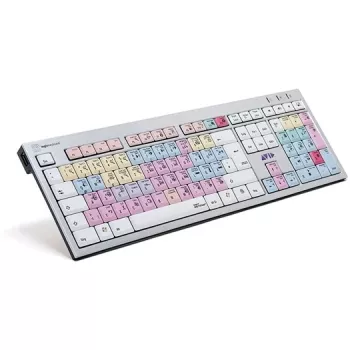 klawiatura Logickeyboard Avid Pro Tools QWERTZ German Czarny srebrny