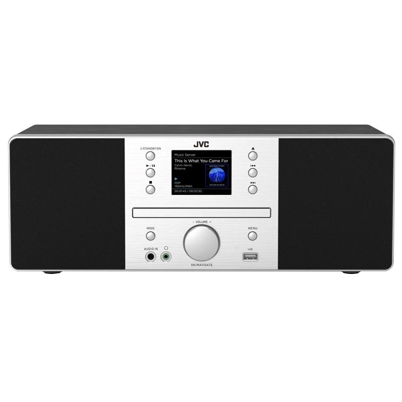 Głośnik podłogowy JVC RD-E874B Bluetooth 20W Czarny Srebrny – stacjonarny system audio