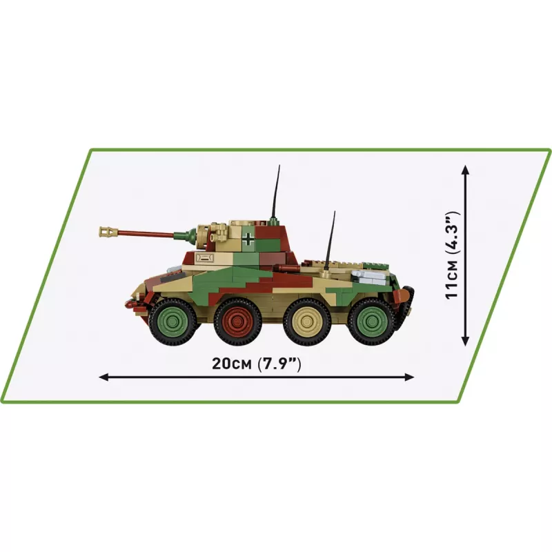 Cobi Kolekcja Historyczna II Wojna Światowa Pojazd SD.Vehicle 234/2 Puma, Wielokolorowy