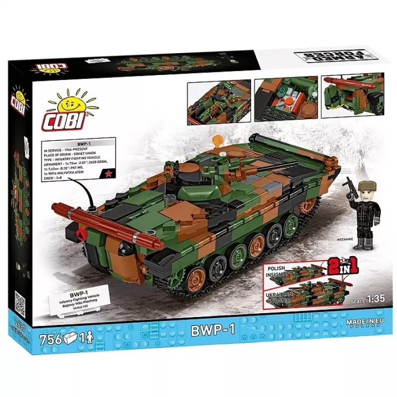 Klocki Cobi Siły Zbrojne BWP-1 2630 — model polsko-ukraińskiego amfibijnego bojowego wozu piechoty