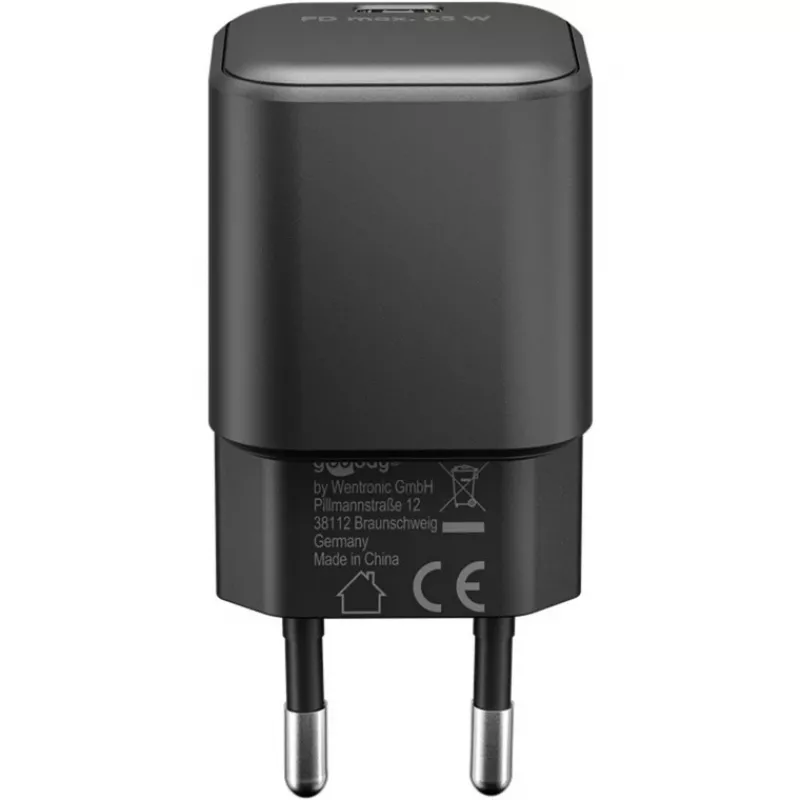 Zestaw do ładowania USB-C GOOBAY 74774 — ładowarka 65 W z kablem tekstylnym USB-C 1 m