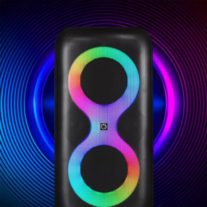 Przenośne centrum muzyczne MANTA SPK0401B100 głośnik Bluetooth, 100 W mocy szczytowej, radio FM, karaoke, wbudowany akumulator, X-BASS