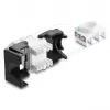Moduł Keystone DELOCK gniazdo RJ45 na LSA Kat.6 45° kątowe nieekranowane czarne