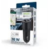 Ładowarka samochodowa do urządzeń mobilnych Gembird TA-UC-AC2PDQC38-CAR-01, USB-C, 38 W, 12–24 V, czarna