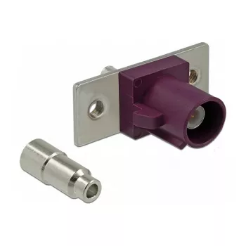 Złącze koncentryczne DELOCK 89819 FAKRA D męskie, pozłacane styki, 21,2×24×7,5 mm