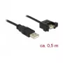 Kabel USB DeLOCK 85461 USB 2.0 0,5 m czarny