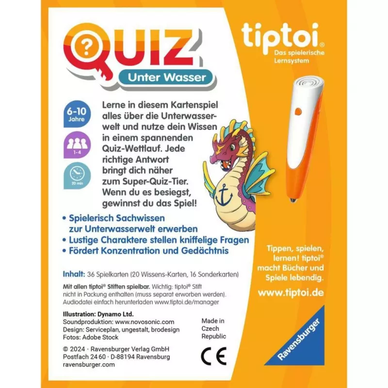 tiptoi Quiz Podwodny, Gra Quizowa