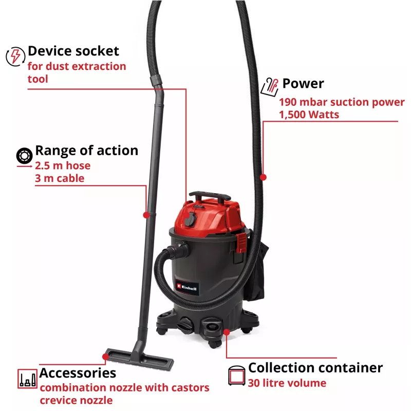 Einhell 2342490 Odkurzacz ręczny czarny