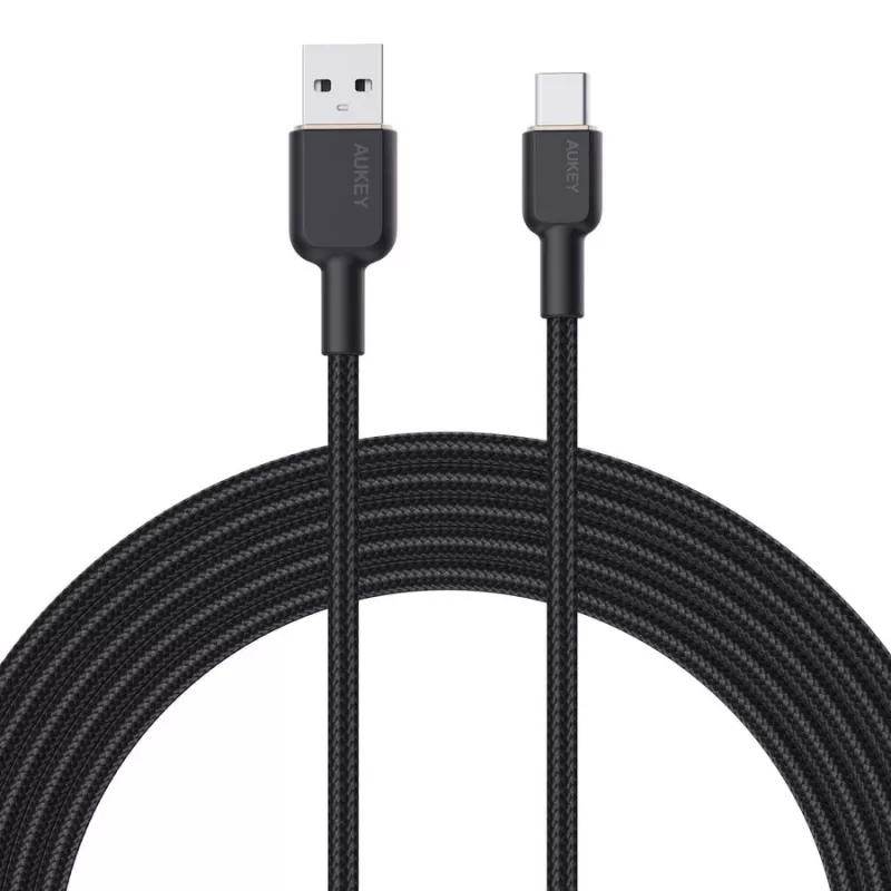 Kabel USB A na USB C Aukey CB-NAC1, 1 m, pleciony nylon, USB PD 60W, USB 2.0