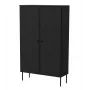 Szafka do przechowywania Cama Meble PALAZZO BIS 100x39x166 matowa czerń, wolnostojąca przy ścianie
