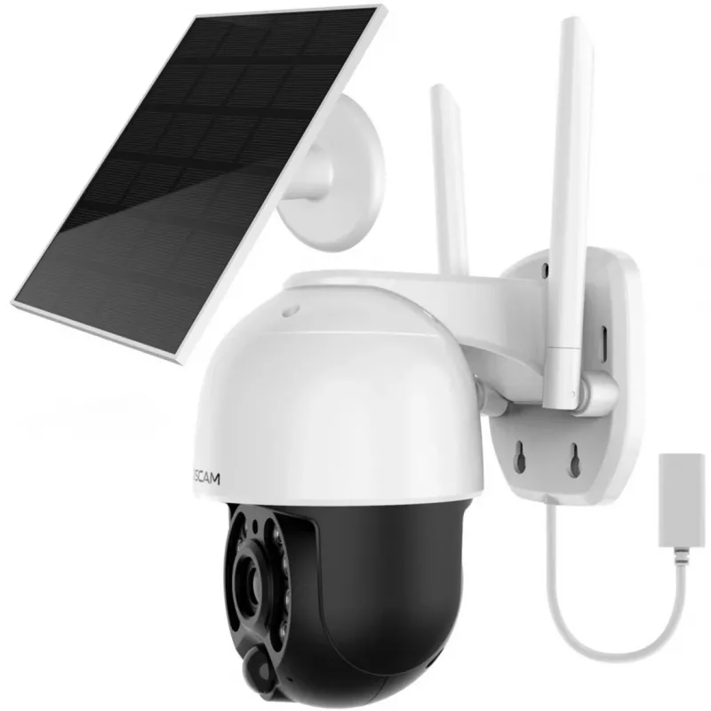 Kamera IP Foscam B4 Dome 4 MP (2560×1440), Wi‑Fi 2,4 GHz, IP65, Solar + Bateria 5000 mAh, obrót 355°, pochylenie 90°