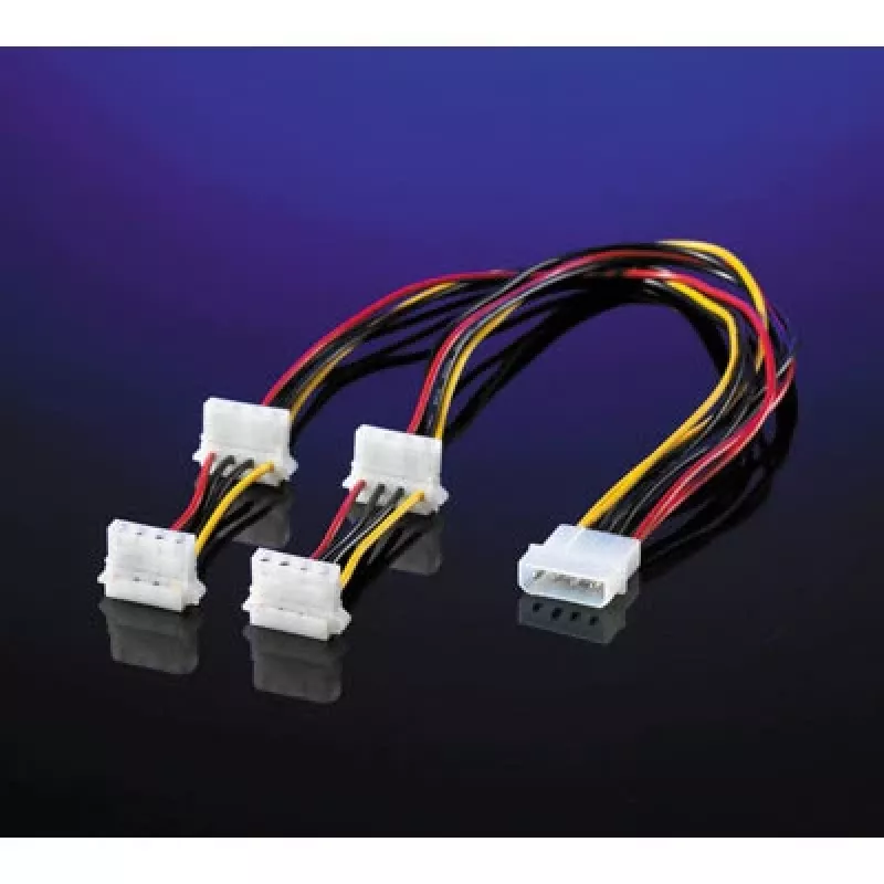 Kabel Y ROLINE 4-pin HDD / 4x 4-pin HDD (90°) (11.03.1003)